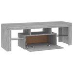 vidaXL Meuble TV avec lumières LED sonoma gris 120x35x40 cm