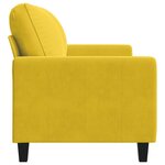 vidaXL Canapé à 2 places Jaune 120 cm Velours