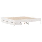 vidaXL Cadre de lit sans matelas blanc 200x200 cm bois massif de pin