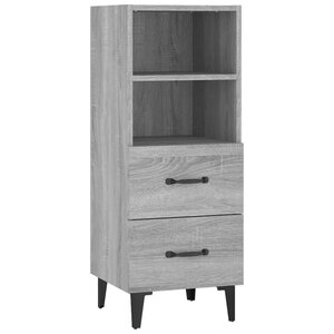 vidaXL Buffet Sonoma gris 34 5x34x90 cm Bois d'ingénierie