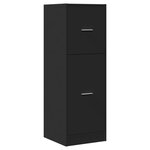 vidaXL Armoire d'apothicaire noir 40x41x118 cm bois d'ingénierie