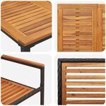 Ensemble de salle à manger de jardin vidaXL 5 pièces Noir Poly Rattan Acacia