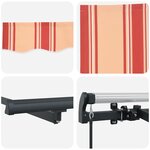 vidaXL Auvent Rétractable Multicolore 350 x 200 cm