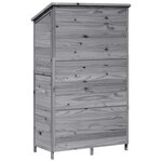 vidaXL Abri de jardin Gris 106 5 x 56 x 176 cm Bois d'ingénierie