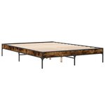 vidaXL Cadre de lit sans matelas chêne fumé 140x200 cm