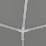 vidaXL Tente de fête 250 x 250 x 240 cm Gris clair PE et acier