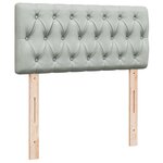 vidaXL Cadre de lit ottoman et matelas gris clair 100x200 cm velours