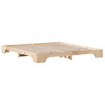 vidaXL Cadre de lit Pin massif 207 x 187 x 17 cm Bois massif en pin