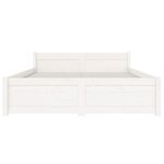 vidaXL Cadre de lit Blanc Bois massif 120x200 cm