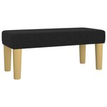 vidaXL Sommier à lattes de lit avec matelas noir 120x190 cm tissu