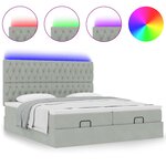 VidaXL Cadre de lit ottoman et matelas gris clair 160x200cm velours