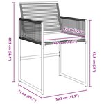 vidaXL Ensemble de salle à manger pour jardin 9 Pièces Noir Poly rotin