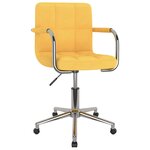vidaXL Chaise pivotante de bureau Jaune moutarde Tissu