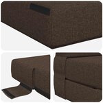 vidaXL Canapé-lit pliable Taupe 100 x 80 x 60 cm Tissu