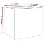 vidaXL Jardinières 2 Pièces 49x47x46 cm acier corten