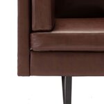 vidaXL Canapé d'angle en similicuir marron
