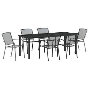 vidaXL Ensemble de salle à manger pour jardin 7 Pièces Anthracite