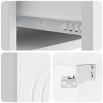 vidaXL Cabinet de chevet mural avec tiroir Blanc 33 x 34 5 x 20 cm