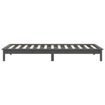 vidaXL Cadre de lit sans matelas gris bois massif