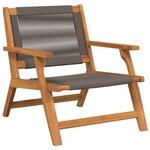 vidaXL Chaises de jardin 2 Pièces Grises 67x77x73 cm Bois massif d'acacia