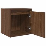vidaXL Table de chevet murale chêne marron 38x34x40 cm