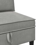 vidaXL Ensemble de meubles pour le salon 3 Pièces Gris clair Velours