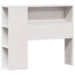 vidaXL Lit bibliothèque sans matelas blanc 90x200cm bois de pin massif