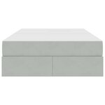 vidaXL Lit avec rangement et matelas Gris clair 120 x 200 cm Velours