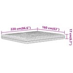 vidaXL Matelas en mousse blanc 160x220 cm dureté H2 H3