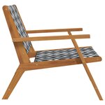 vidaXL Chaises de jardin 2 Pièces Noir et blanc 76x67x73 cm Bois massif d'acacia