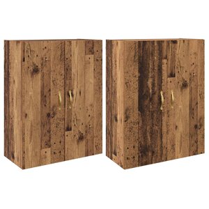 vidaXL Armoire Murale 2 Pièces Bois ancien 69 5 x 34 x 90 cm