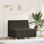 vidaXL Unité de Sofa Modulaire Sans Accoudoirs 2 Pièces Vert
