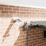 vidaXL Auvent Rétractable with Vert et blanc 450 × 350 cm tissu