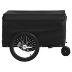 vidaXL Remorque de vélo noir 30 kg fer