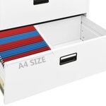vidaXL Classeur Blanc 90x46x134 cm Acier