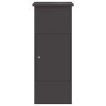 vidaXL Boîte de dépôt de colis Noir 44.5 x 29 x 110.5 cm Acier