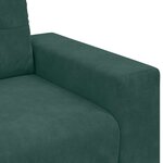 vidaXL Canapé avec coussin Vert foncé Velours
