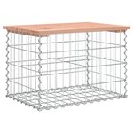 vidaXL Banc de jardin design gabion 63x44x42 cm bois massif de douglas
