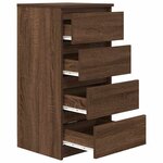 vidaXL Buffet chêne marron 37 5x35x76 cm bois d'ingénierie