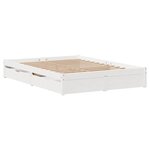 vidaXL Cadre de lit sans matelas blanc 140x200 cm bois de pin massif