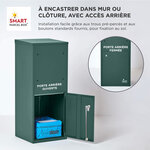 Boîte à colis Large Vert 2 portes Acier galvanisé SMART PARCEL BOX™