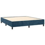 vidaXL Sommier à lattes de lit et matelas Bleu foncé 180x200cm Velours