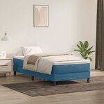 vidaXL Sommier à lattes de lit et matelas bleu foncé 80x220 cm velours