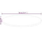 vidaXL Dessus de table rond Ø40x1 5 cm Bois de chêne massif non traité