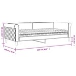 vidaXL Lit de jour avec matelas bleu 90x200 cm velours