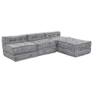 vidaXL Coussin 4 Pièces Gris clair 70 x 70 x 54 cm Polyester