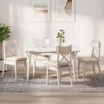 vidaXL Coussins de siège 4 Pièces Crème 40 x 40 x 6 cm