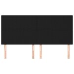 vidaXL Tête de lit Noir 160x5x118/128 cm Tissu