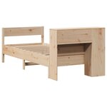 vidaXL Lit bibliothèque sans matelas 90x190 cm bois de pin massif