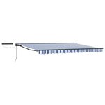 vidaXL Auvent rétractable électrique Bleu  Blanc  Anthracite 4 × 3 m